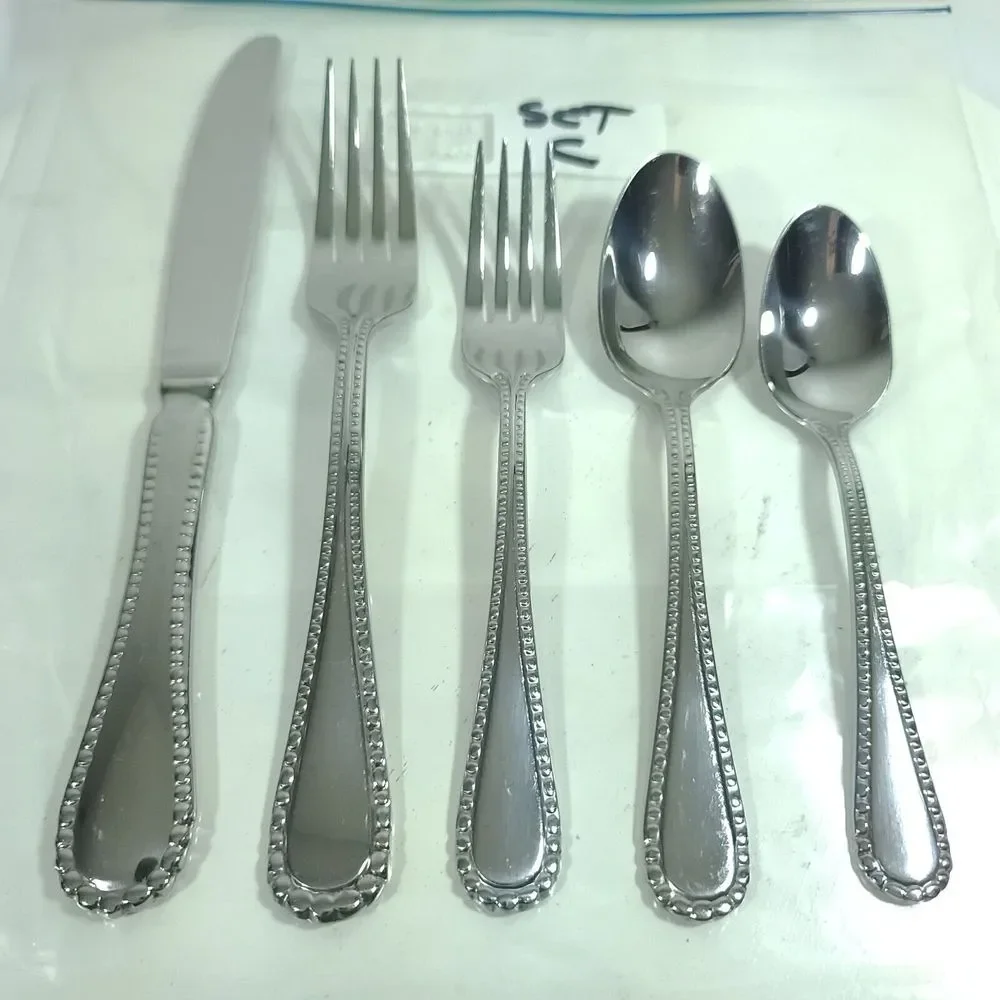 Oneida Pebblebrook Silverware Single Set Of Five Pices